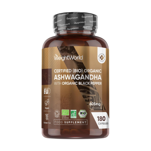 BIO Ashwagandha con pepe nero 600 mg, 180 capsule