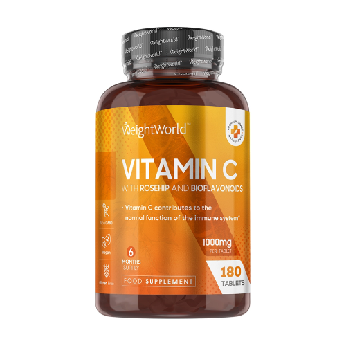 Vitamina C 1000 mg + rosa canina + bioflavonoidi, 180 compresse